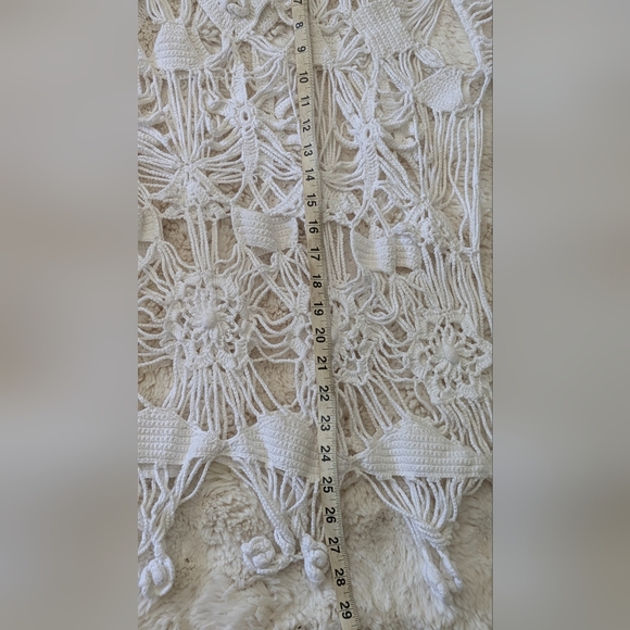 Vintage Crochet And Rosette Sheer Mini Dress/Tunic - Picture 11 of 11